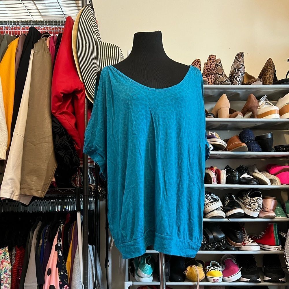 Could Shoulder Top Leopard Print Burnout